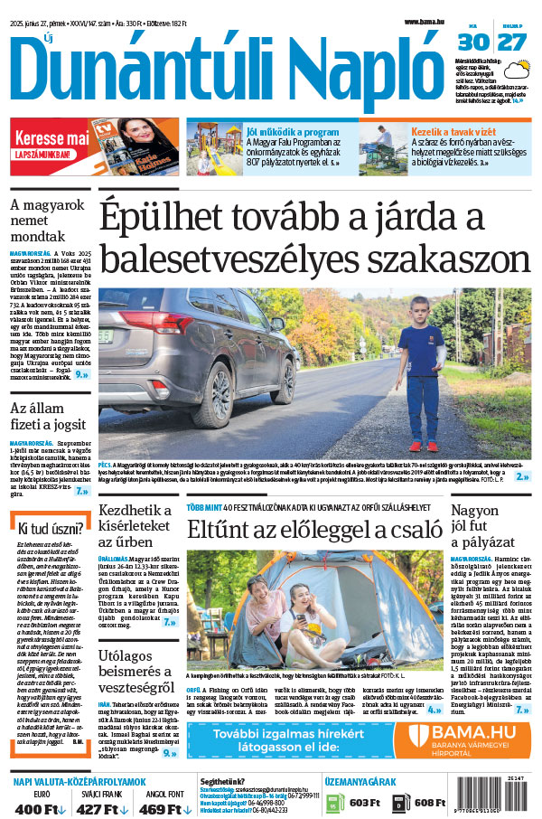 Lapszám: 2025.06.27. + MELLÉKLET