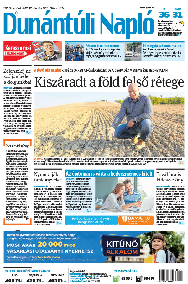 Lapszám: 2025.07.04. + MELLÉKLET