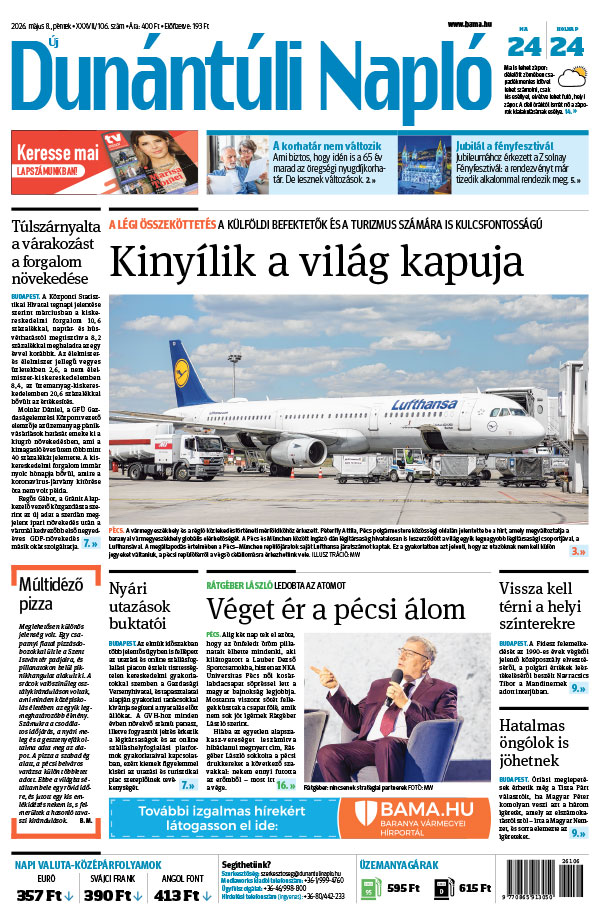 Lapszám: 2026. 05. 08. + MELLÉKLET