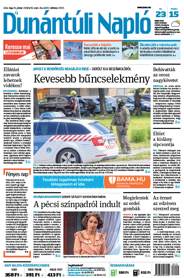 Lapszám: 2026. 05. 15. + MELLÉKLET