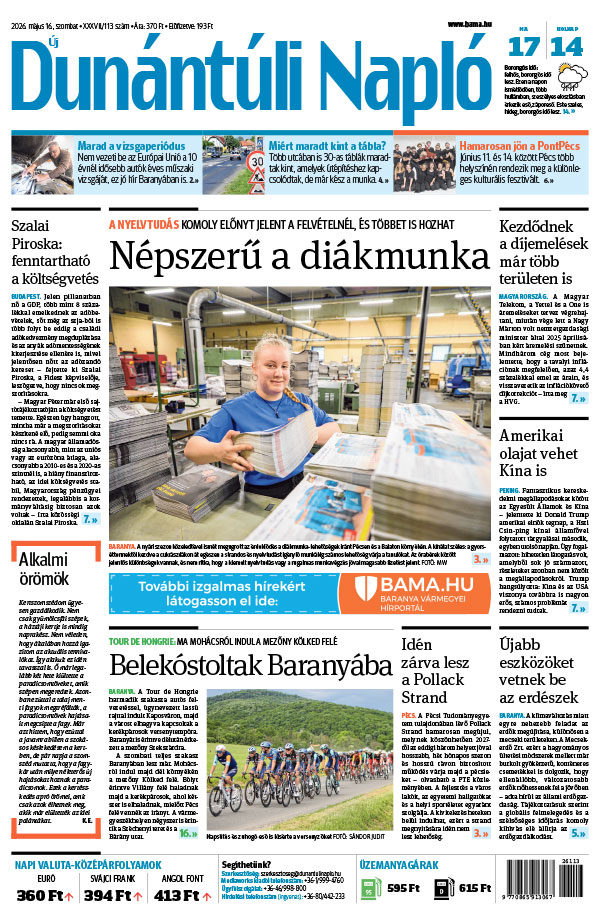 Lapszám: 2026. 05. 16.