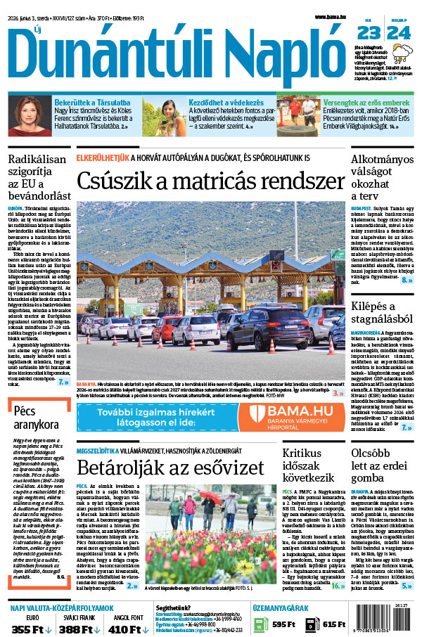Lapszám: 2026. 06. 03.